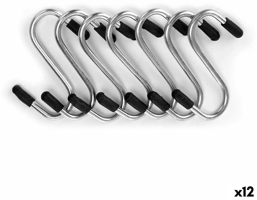 Gancho para pendurar Conjunto Prateado Metal 4,7 cm (12 Unidades)