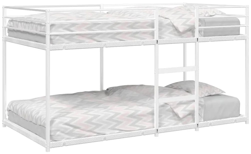 vidaXL Beliche sem colchão 100x200 cm aço branco