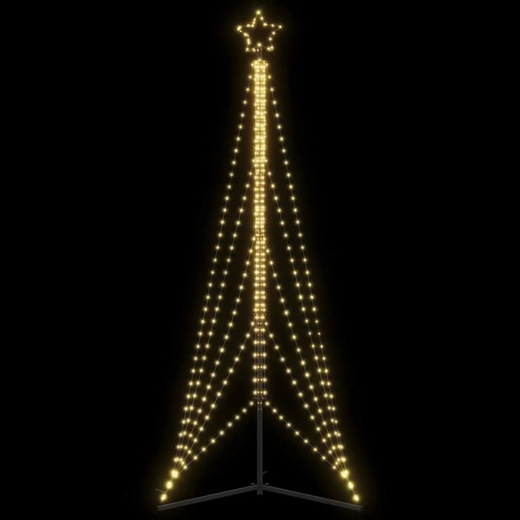 vidaXL LED Árvore de Natal 525 LEDs Branco Quente 302 cm