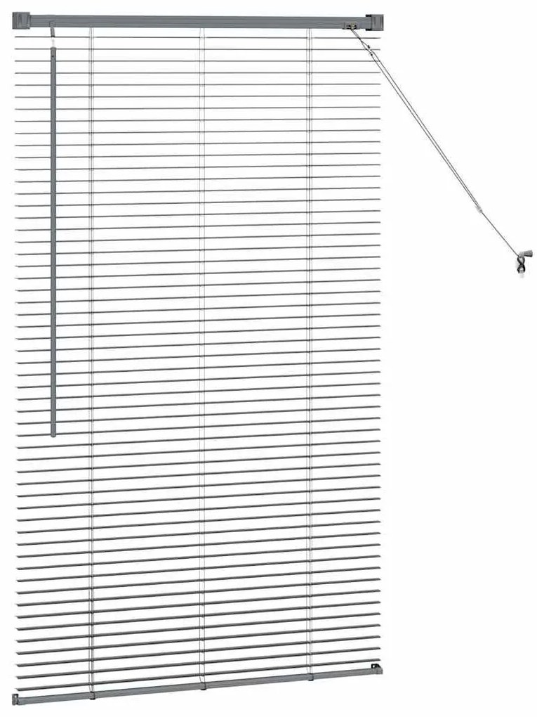 Persiana de Janela Cinzento-escuro 80 x 130 cm Alumínio