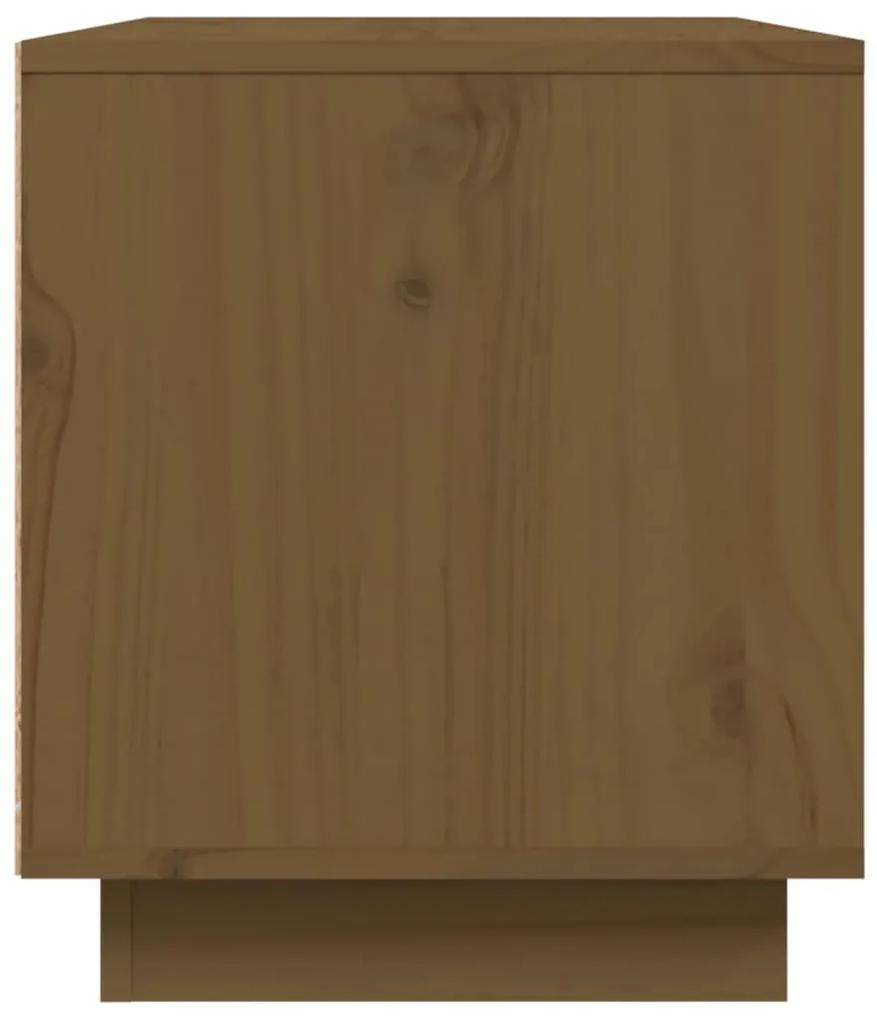 Móvel de TV 80x35x40,5 cm madeira de pinho maciça castanho mel