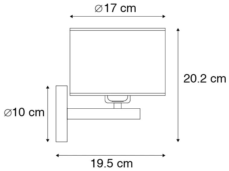Candeeiro de parede moderno branco redondo - VT 1