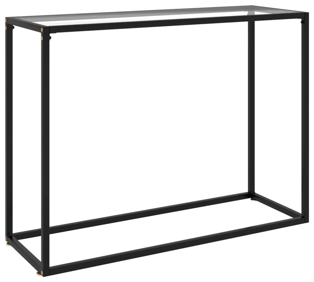 Mesa consola 100x35x75 cm vidro temperado transparente