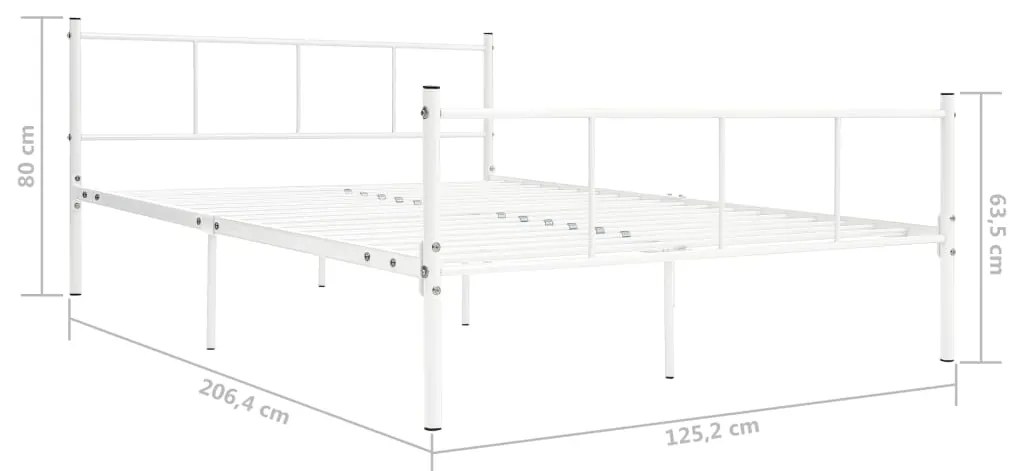 Estrutura de cama 120x200 cm metal branco