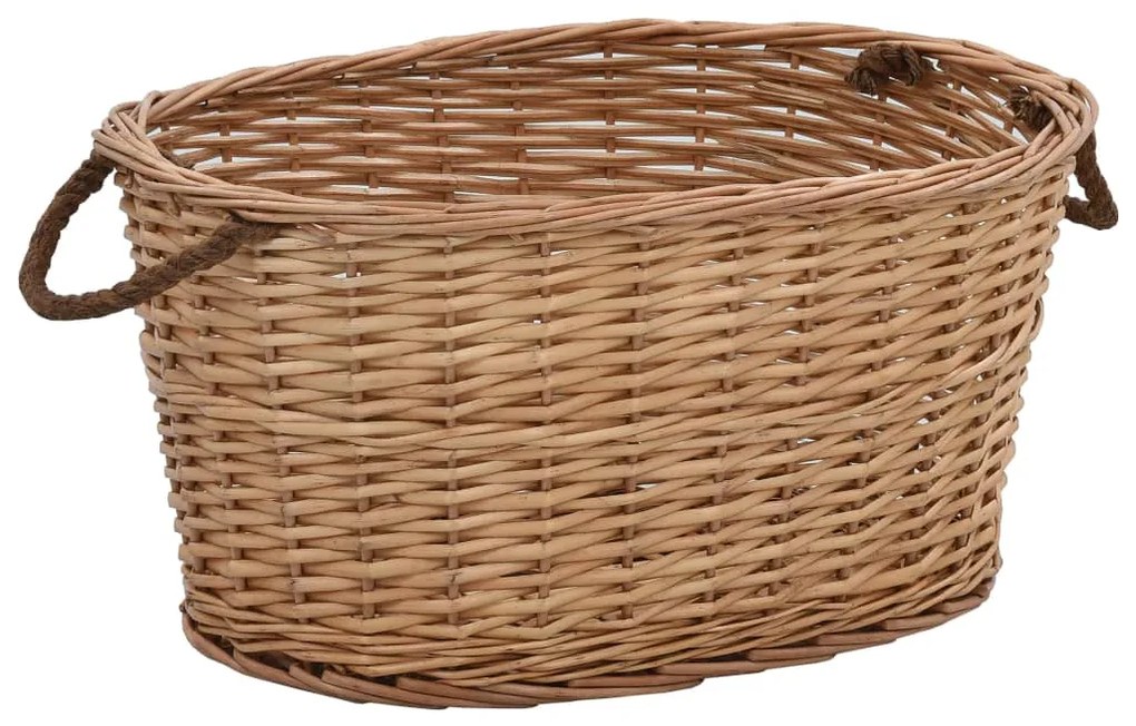 286982 vidaXL Cesto para lenha com pegas 58x42x29 cm salgueiro natural