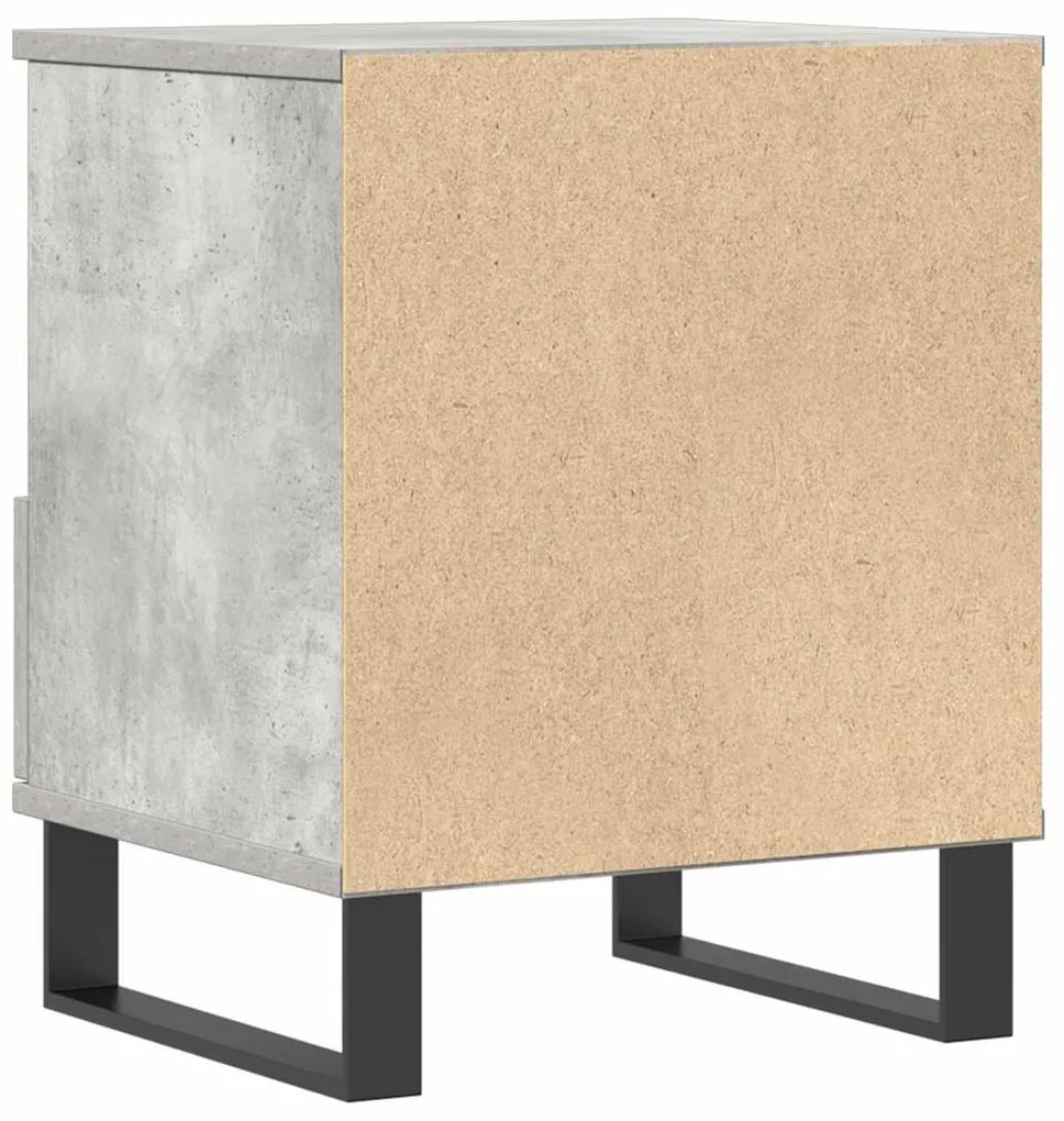 Mesas de cabeceira 2 pcs derivados de madeira cinzento cimento