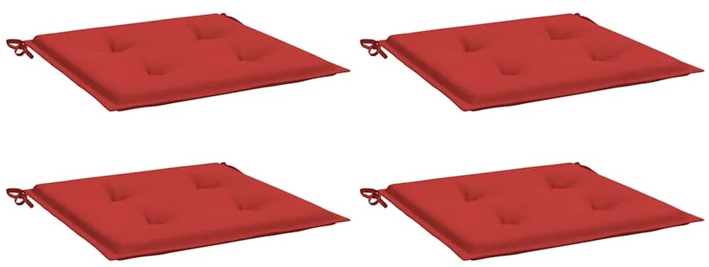 Almofadões p/ cadeiras jardim 4pcs 40x40x4 cm oxford vermelho