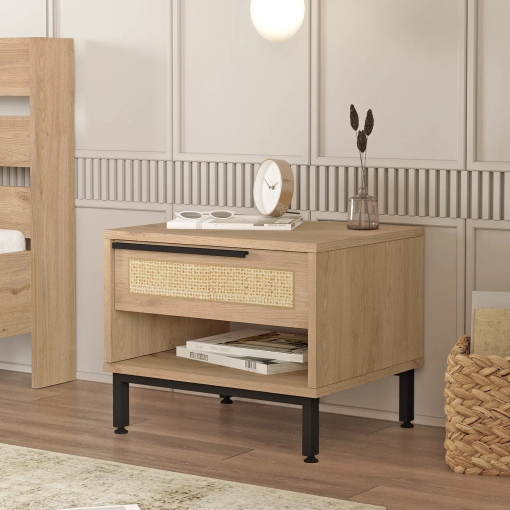 Mesa de Cabeceira ON14 – Nogueira – 53,6x42,4x44,5 cm