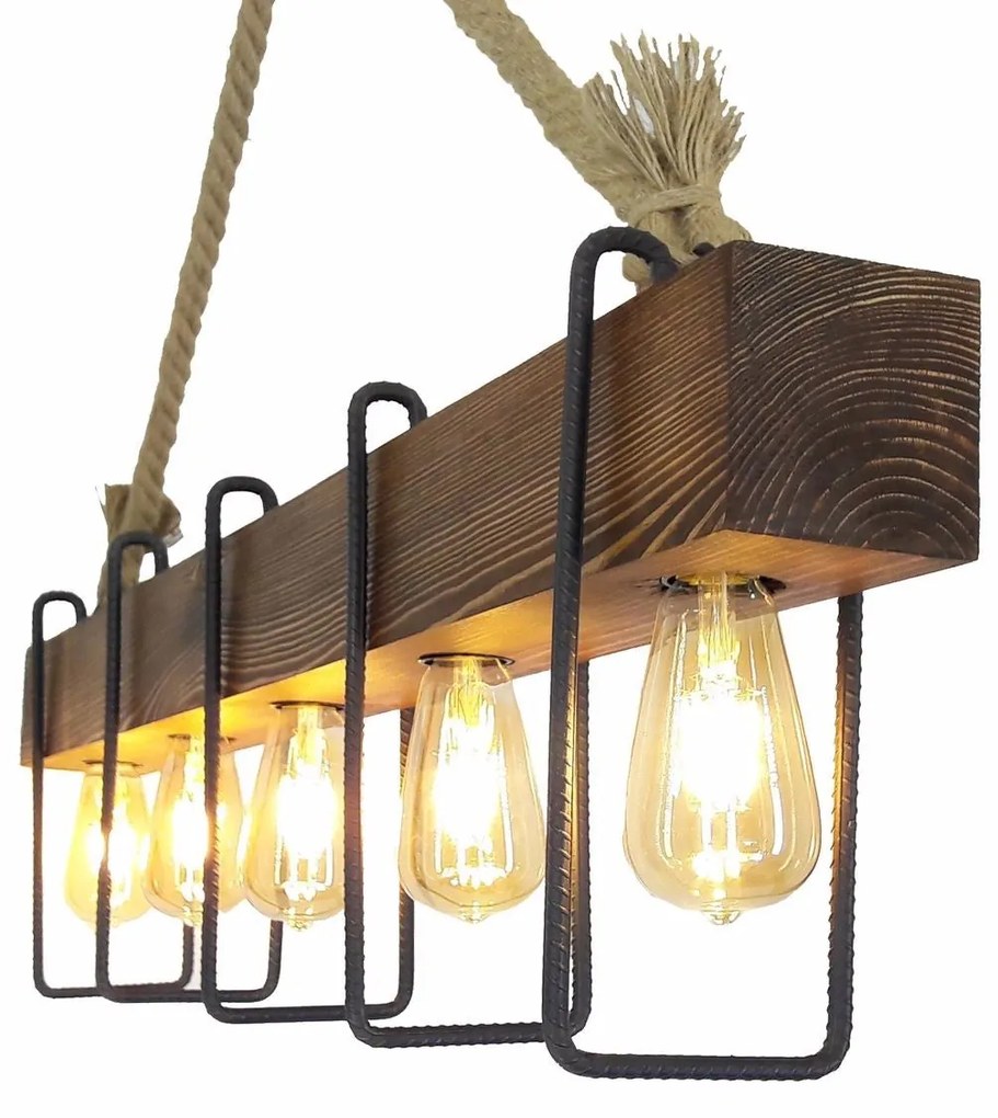 Chandelier Demir – Walnut/Black/Beige – 100 x 11 x 55 cm