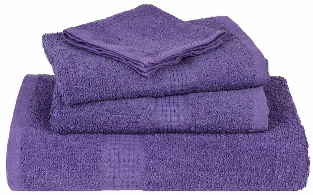 Toalhas de mãos 2 pcs 30x30 cm 360 gsm 100% algodão roxo