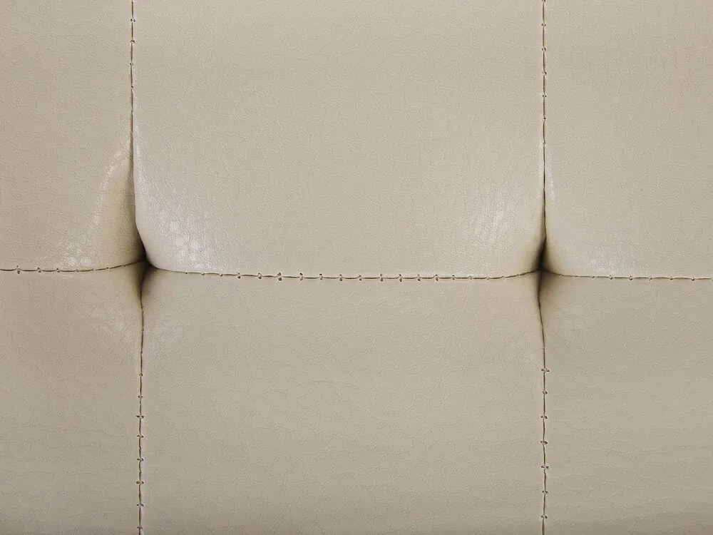 Chaise-longue à direita com arrumação em pele sintética creme PESSAC II Beliani