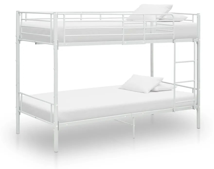 287909 vidaXL Beliche 90x200 cm metal branco