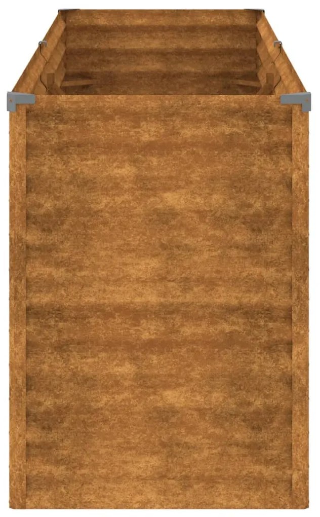 Canteiro elevado de jardim 196x50x69 cm aço corten