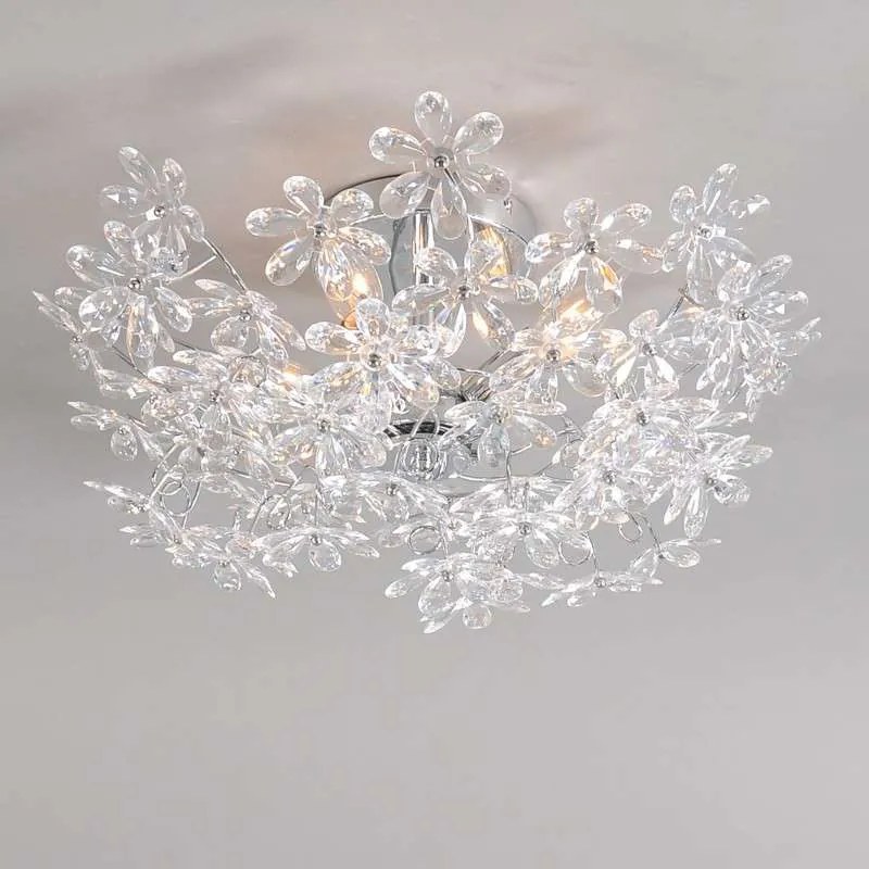 Candeeiro de teto cromado 56 cm - Fiore Design,Moderno