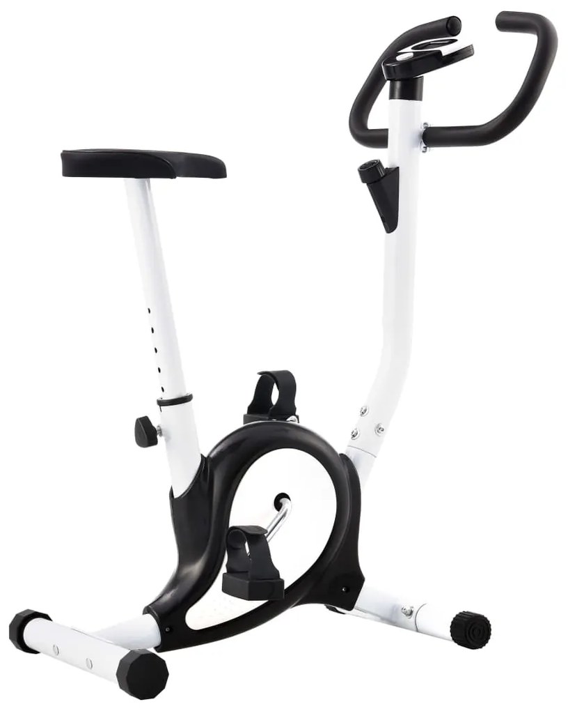 Bicicleta estática com resistência por cinta preto
