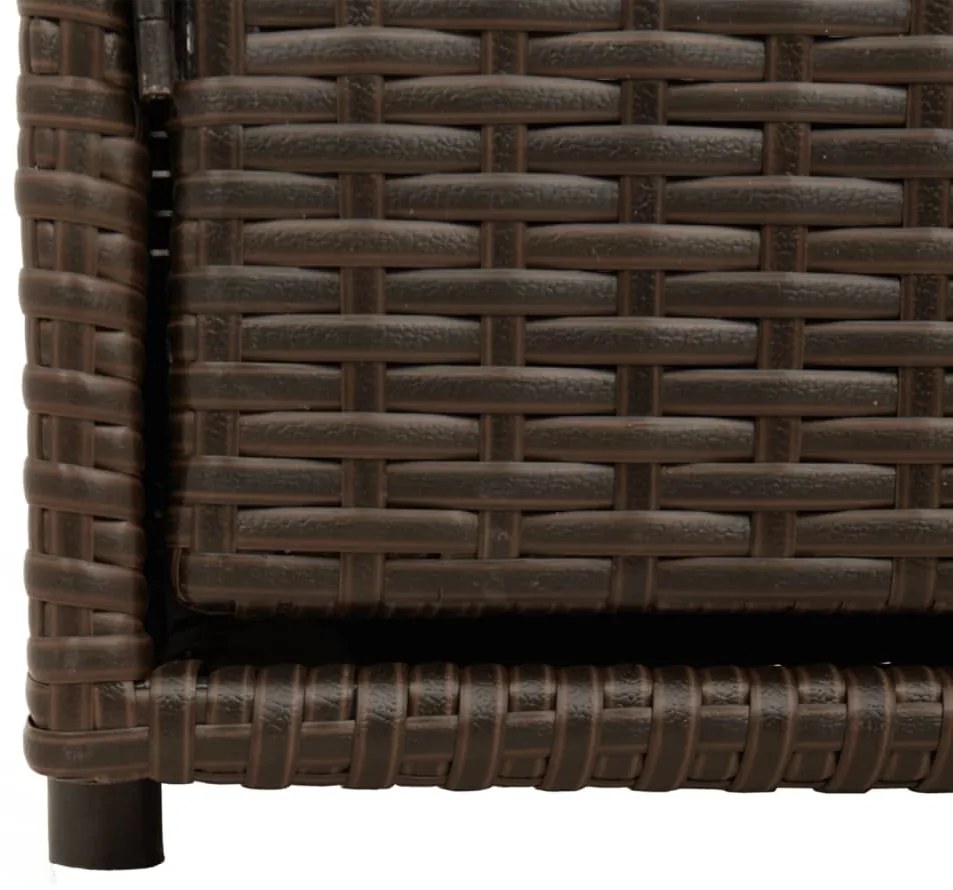 Armário de arrumação para jardim 110x55x60,5cm vime PE castanho