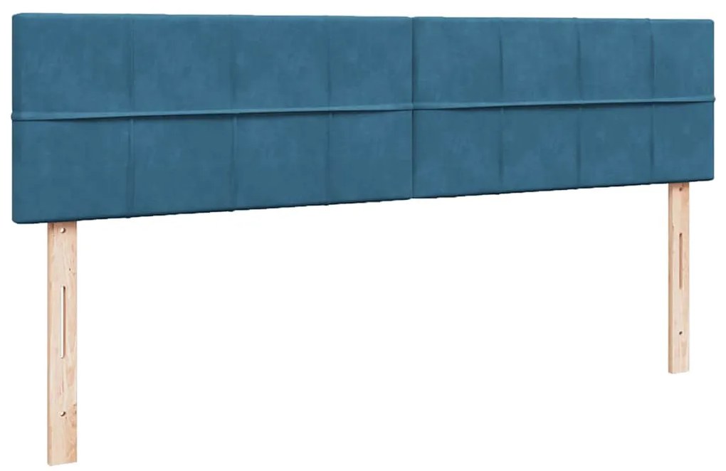 Estrutura de cama otomana com colchão 200x200 cm azul escuro