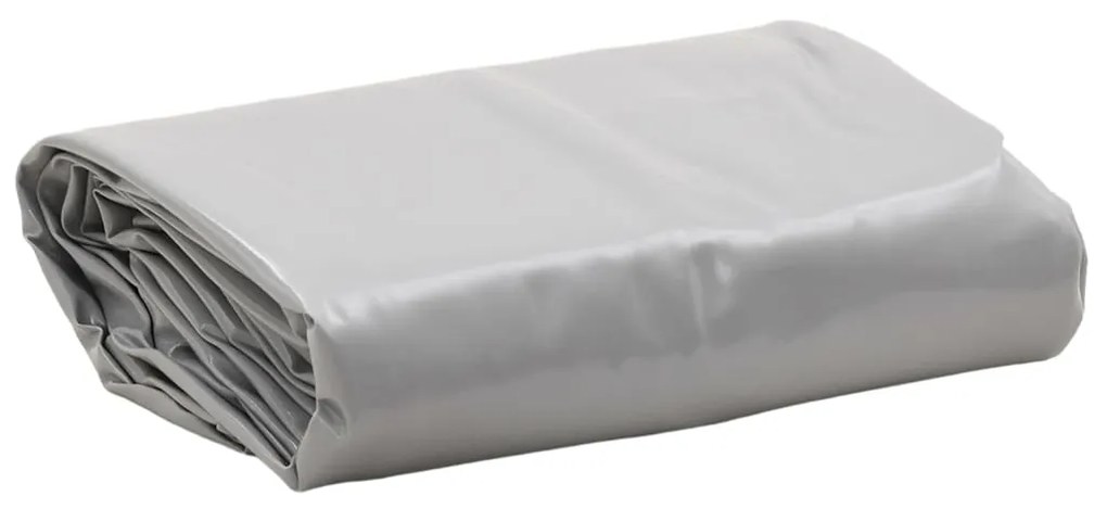 vidaXL Lona 1x2,5 m 650 g/m² cinzento