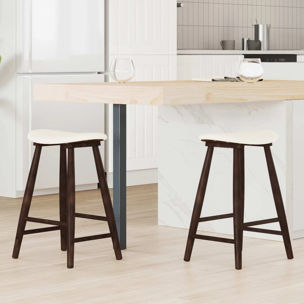 vidaXL Cadeiras de Jantar 2 pcs Marrom Claro 46 x 37 x 63 cm