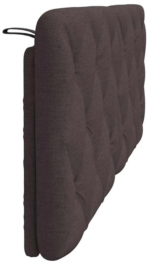 Almofadão de cabeceira 120 cm tecido castanho-escuro