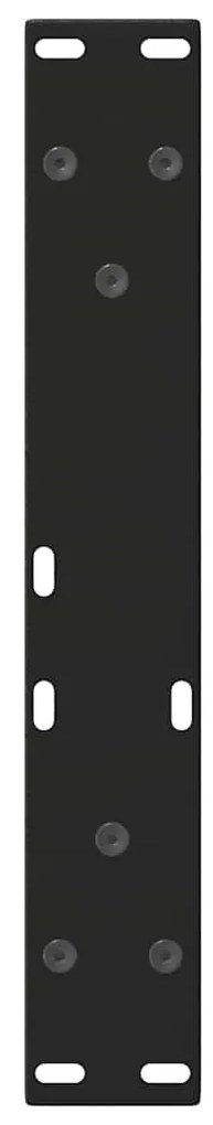 Pés para mesa de centro em V 2 peças preto 28x(42-43,3) cm aço