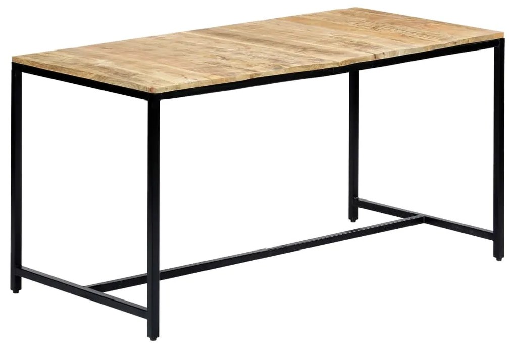 vidaXL Mesa de jantar 140x70x75 cm madeira de mangueira maciça áspera