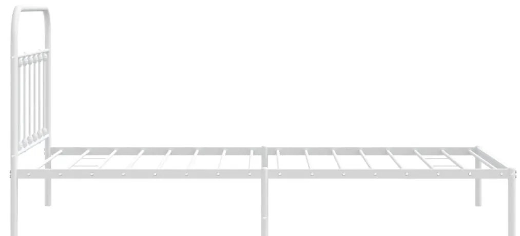 Estrutura de cama em metal com cabeceira 107x203 cm branco