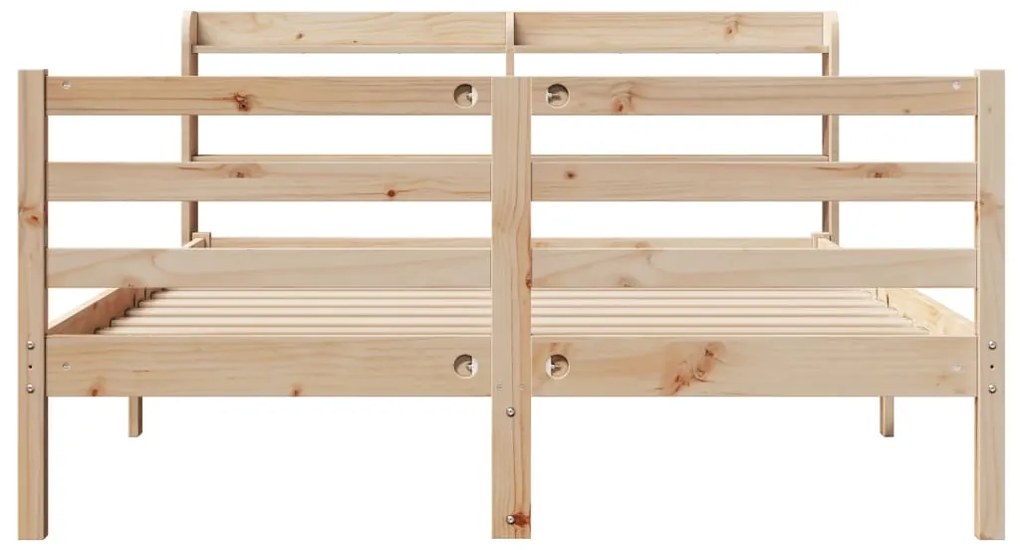Estrutura cama c/ cabeceira 120x190 cm pinho maciço