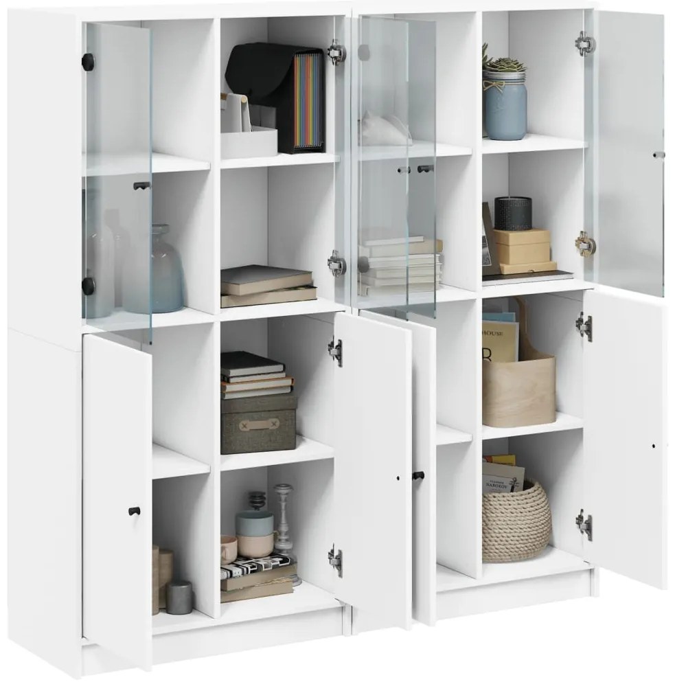 Estante c/ portas 136x37x142 cm derivados de madeira branco