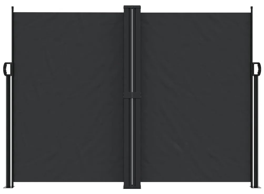 Toldo lateral retrátil 180x1000 cm preto