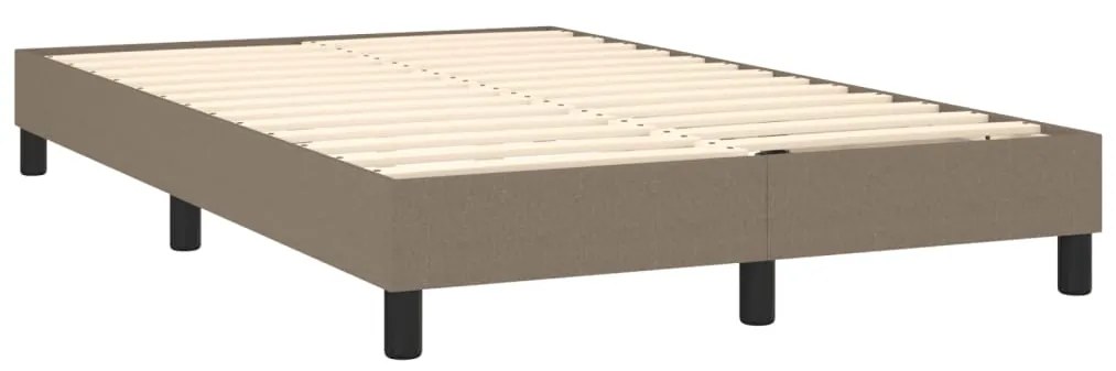 Cama box spring colchão/LED 120x200cm tecido cinza-acastanhado