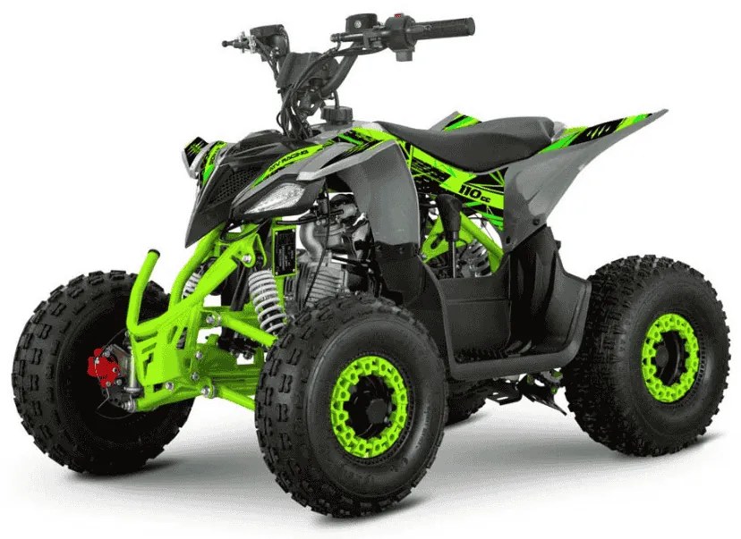 MINI MOTO 4 GASOLINA PARA CRIANÇAS  velocidade até 50Km/h C/Limitador 110cc Roan Ratte R6 Automática Verde