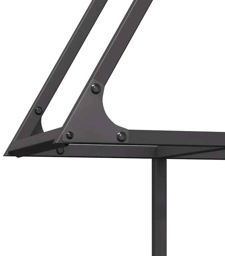 Suporte para lenha 80x25x90 cm aço laminado a frio preto