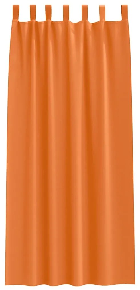 Cortinas 2 pcs Laranja Brilhante 260 x 140 cm Poliéster