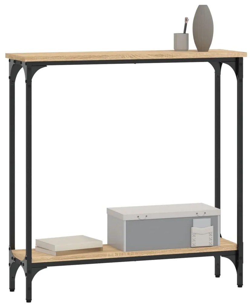 Consola de Entrada Abbey - 75x22,5x75 cm - Cor Carvalho Sonoma - Deriv