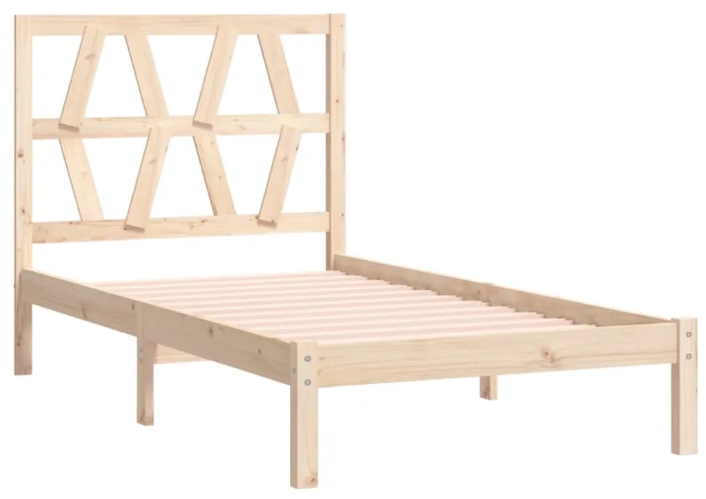 Estrutura de cama 100x200 cm pinho maciço