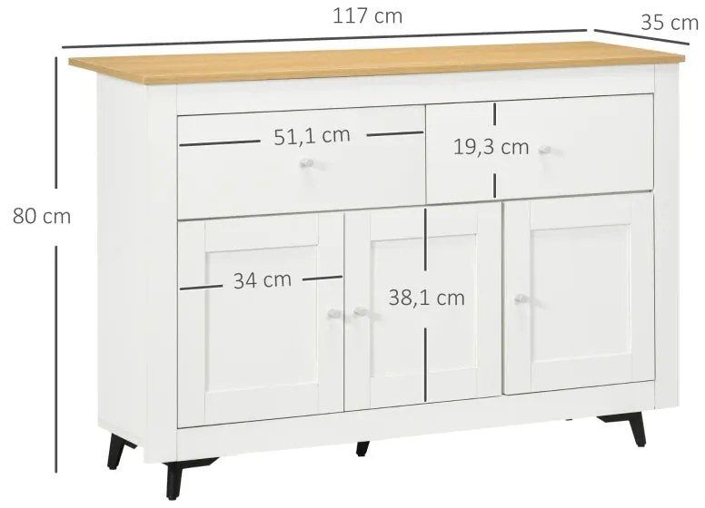 Aparador Barkley de 117 cm - Design Moderno