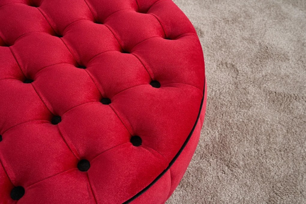 Pouffe Jasmin – Vermelho – 65x42x65 cm