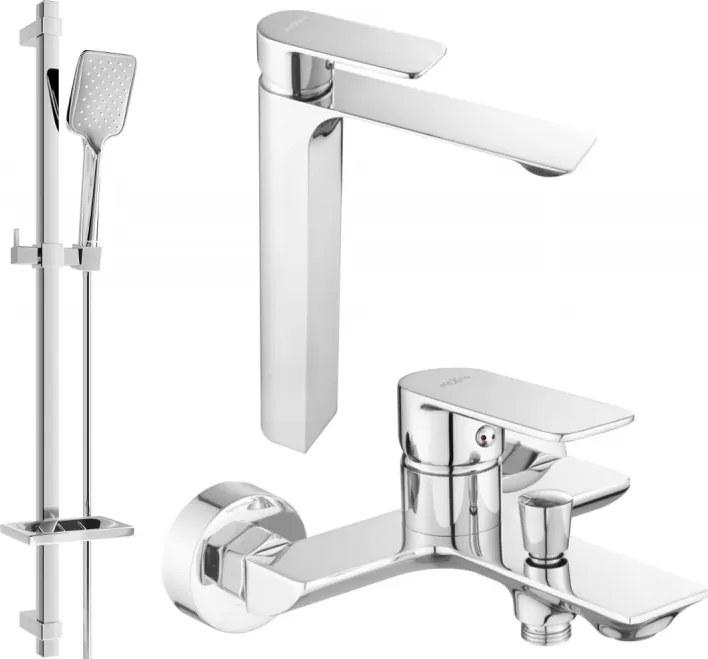 Mexen Alexa Conjunto de banho DQ62, cromado - 71213DQ62-00