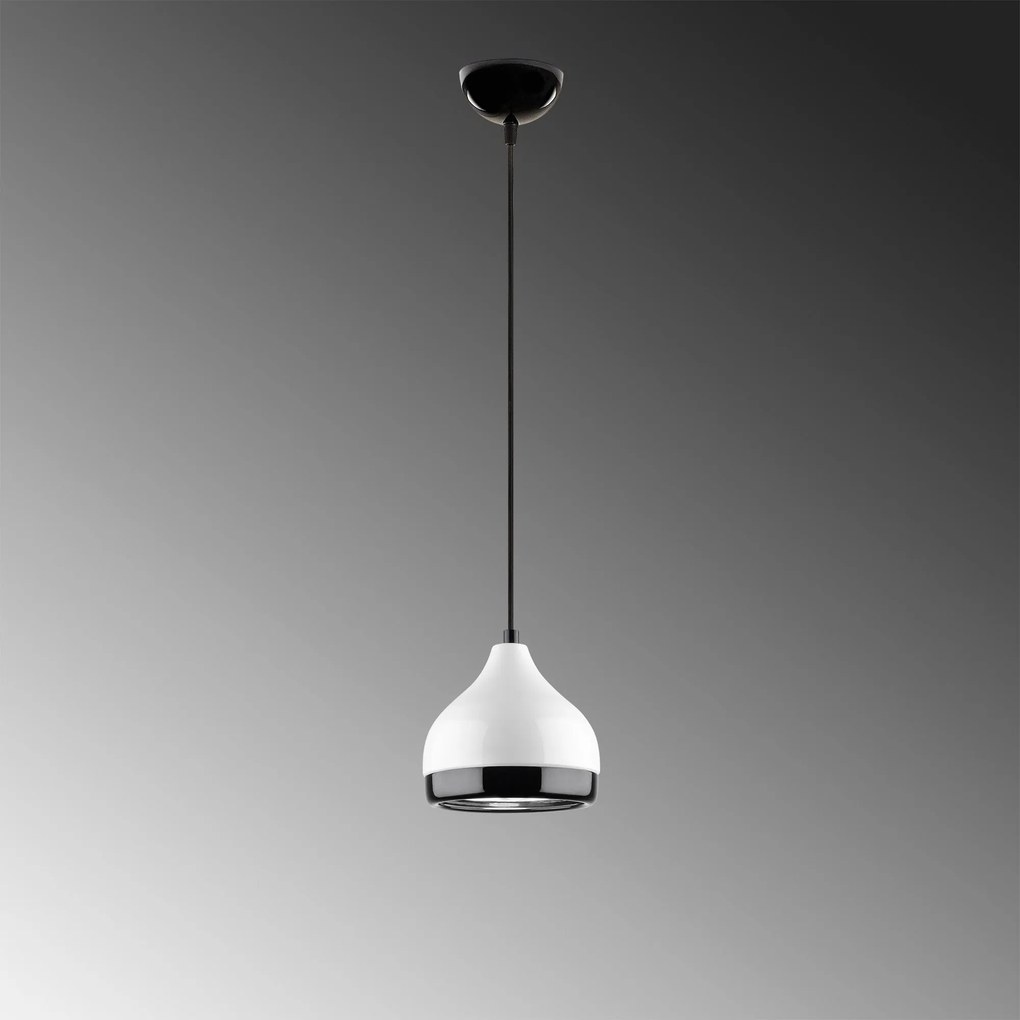 Candeeiro de Teto Yildo – Branco – Diâmetro 17 cm, Altura Ajustável 25