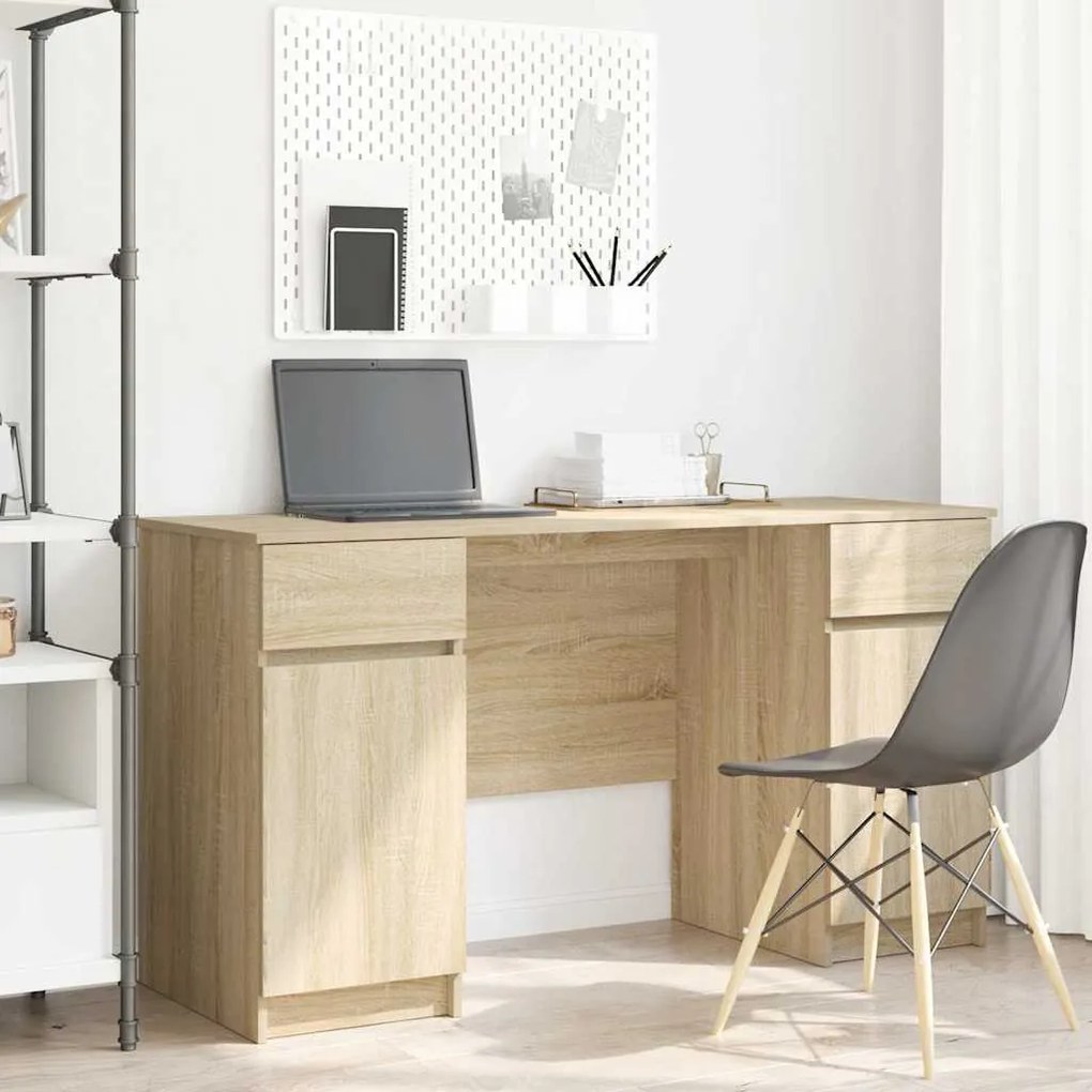Mesa vidaXL Carvalho Sonoma 140x49x76 cm Madeira de engenharia