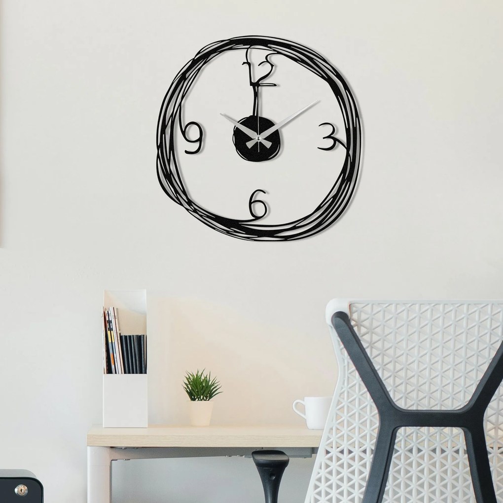 Relógio de Parede Decorativo Gergo – Preto – 48 x 48 cm