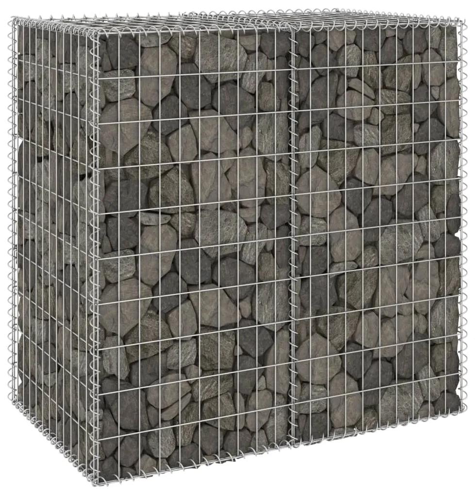 147813 vidaXL Muro gabião com tampas aço galvanizado 100x60x100 cm