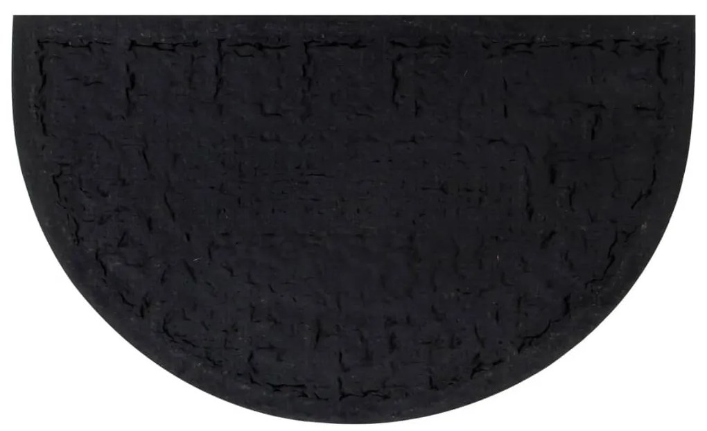 Tapete de porta semicircular 45x75 cm borracha e fibra de coco