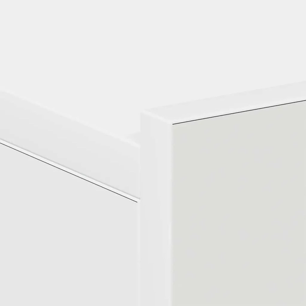 Mesas de cabeceira flutuantes 2 pcs derivados de madeira branco
