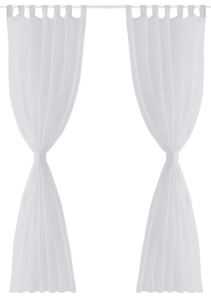 Cortinas brancas 2 peças 140 x 245 cm