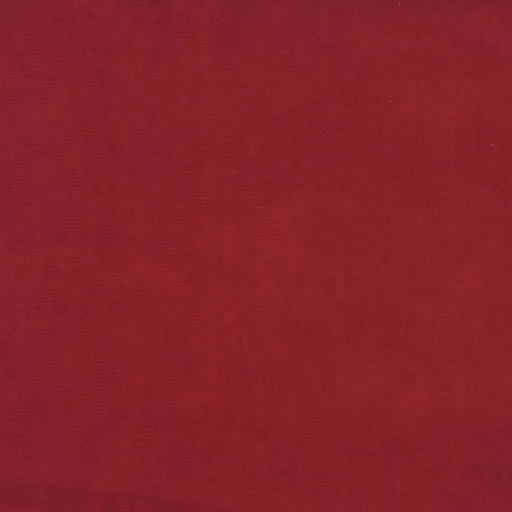 Sofá-cama de 2 lugares veludo vermelho tinto