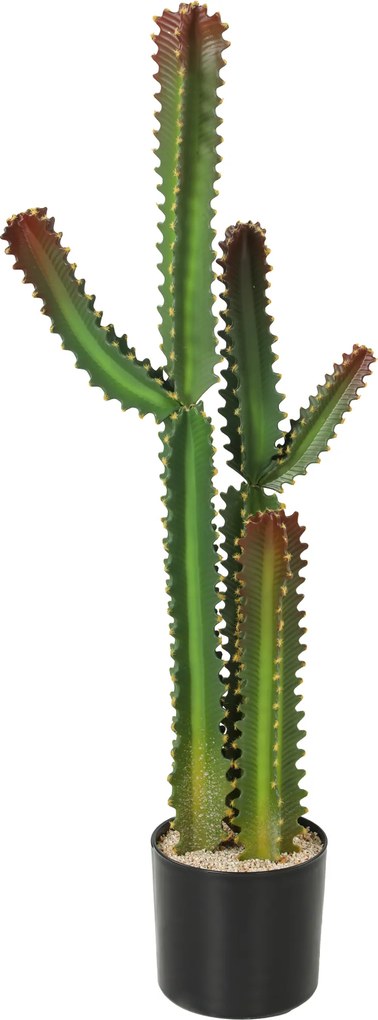 Planta artificial de interior com 111 cm, cacto artificial em vaso, para casa, escritório, sala de estar, quarto, verde