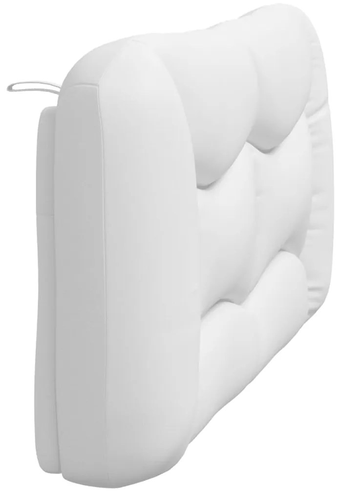Almofadão de cabeceira 160 cm couro artificial branco