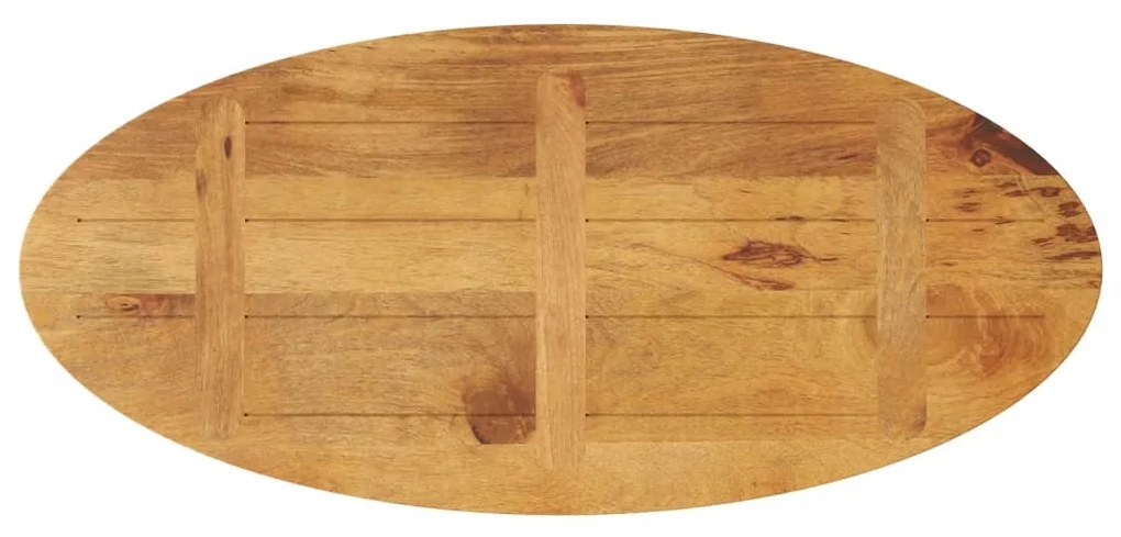 Tampo de mesa oval 110x50x2,5 cm madeira de mangueira maciça